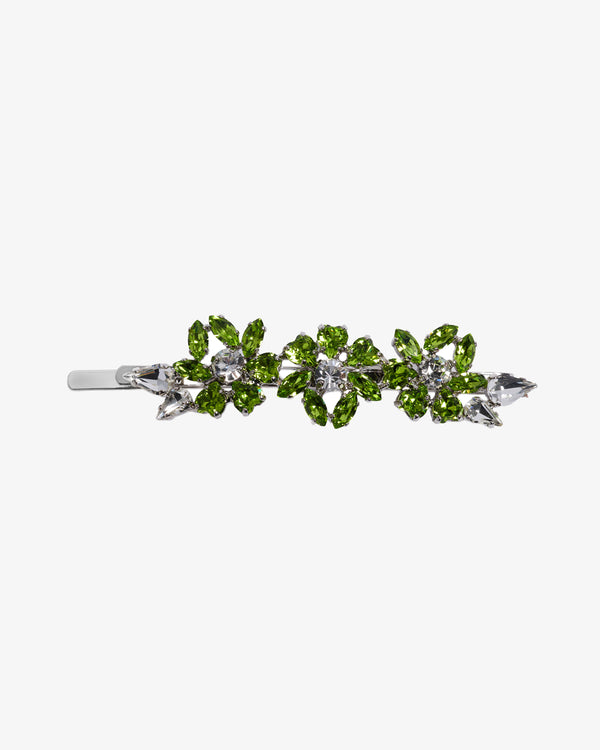 SIMONE ROCHA W - Heartbloom Hair Clip - (Green/Crystal)