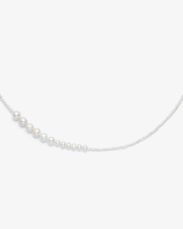 COMPLETED WORKS - Pearl Double Layer Necklace - (Wh)