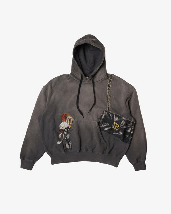 DOUBLET - Trompe L’Oeil Embroidery Hoodie - (Black)