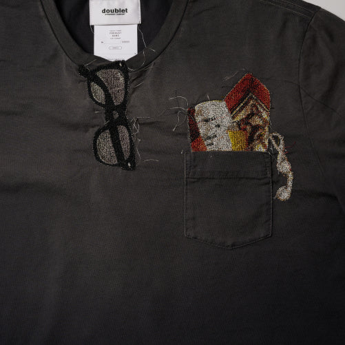 DOUBLET - Trompe L’Oeil Embroidery T-Shirt - (Black)