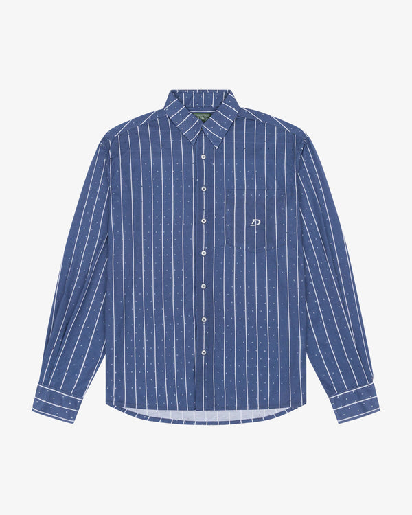 DENIM TEARS - Coach Oxford Mesh Button Up - (Light Blue)