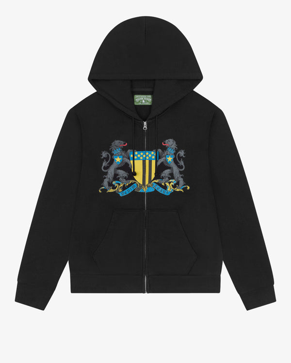DENIM TEARS - Coat Of Arms Zip Up - (Black)
