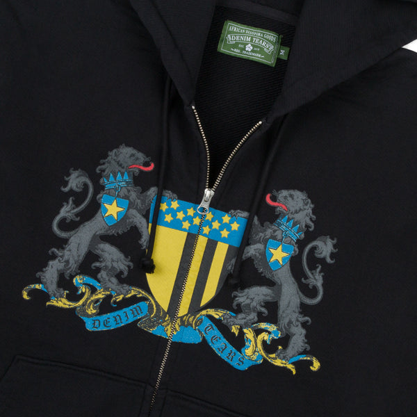 DENIM TEARS - Coat Of Arms Zip Up - (Black)