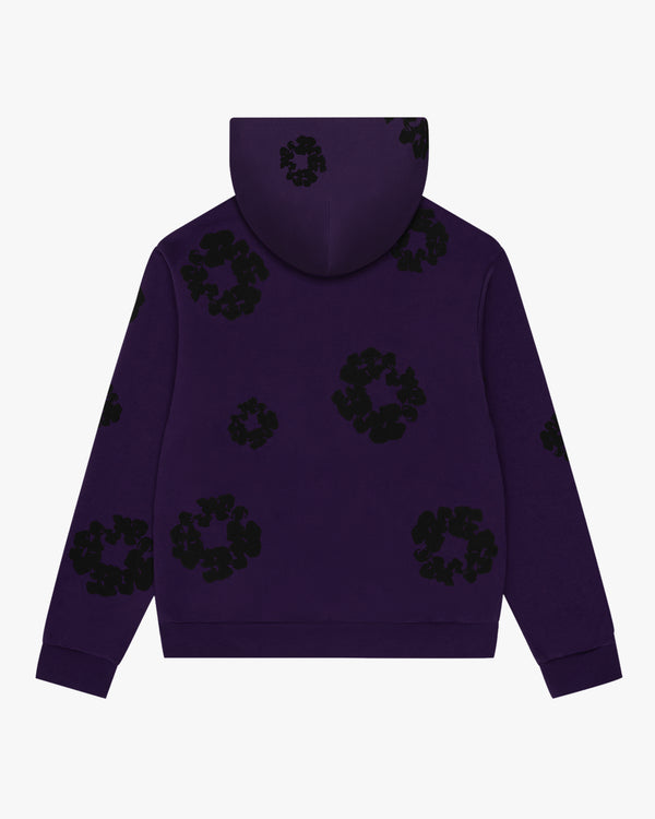DENIM TEARS - Black Cotton Wreath Hoodie - (Purple)