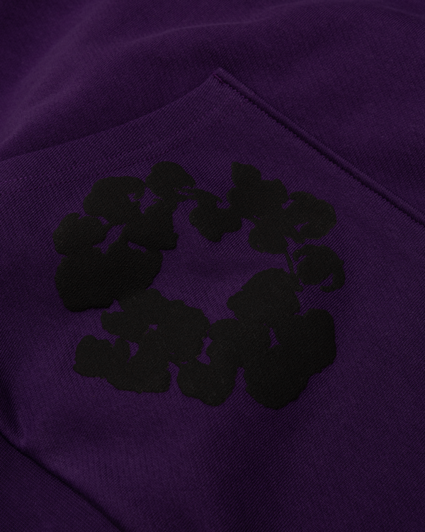 DENIM TEARS - Black Cotton Wreath Hoodie - (Purple)