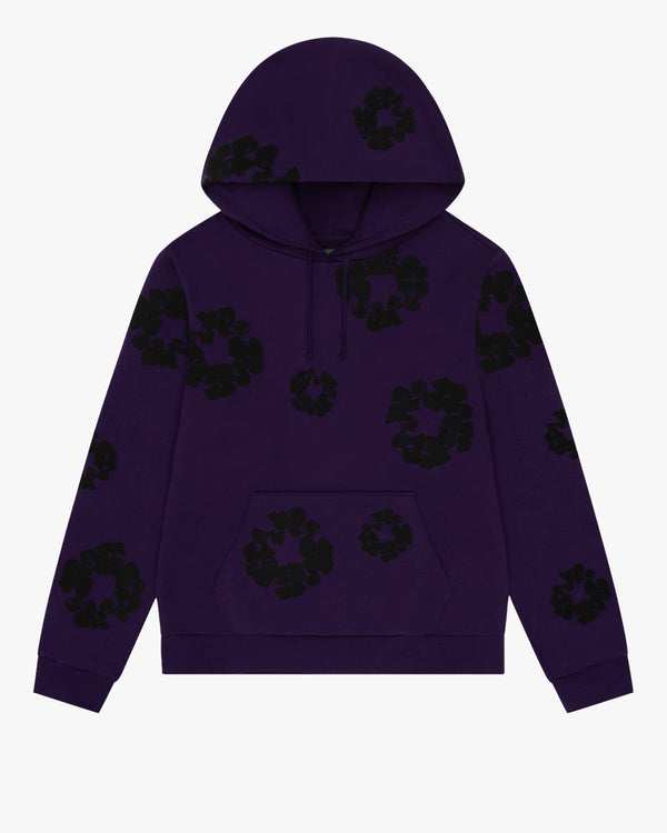 DENIM TEARS - Black Cotton Wreath Hoodie - (Purple)