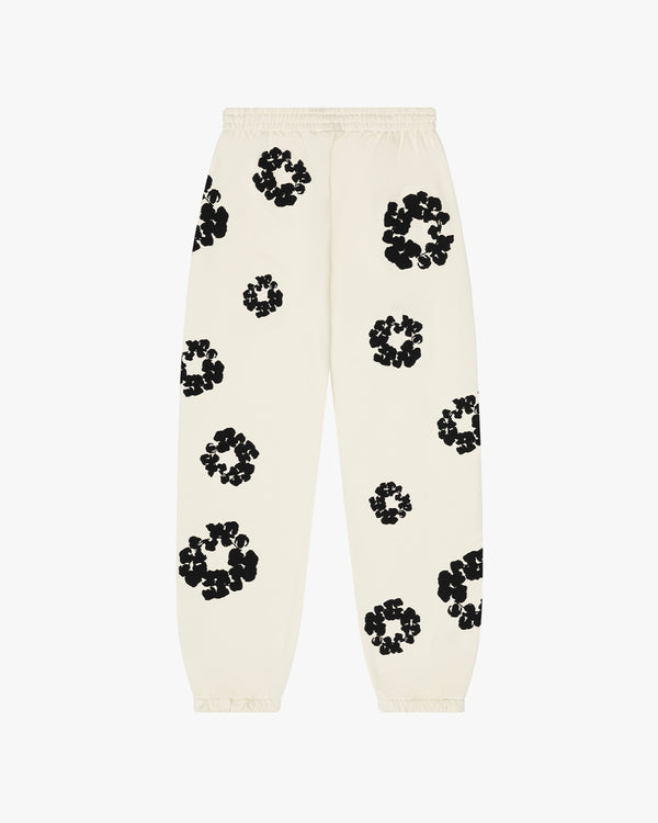 DENIM TEARS - Black Cotton Wreath Sweatpants - (Oatmeal)