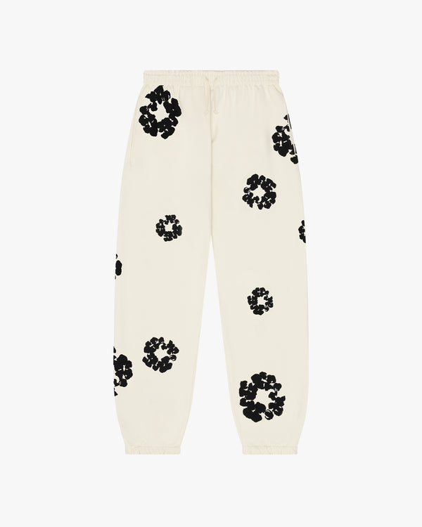 DENIM TEARS - Black Cotton Wreath Sweatpants - (Oatmeal)