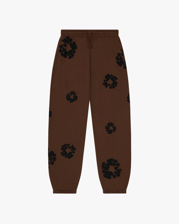 DENIM TEARS - Black Cotton Wreath Sweatpants - (Brown)