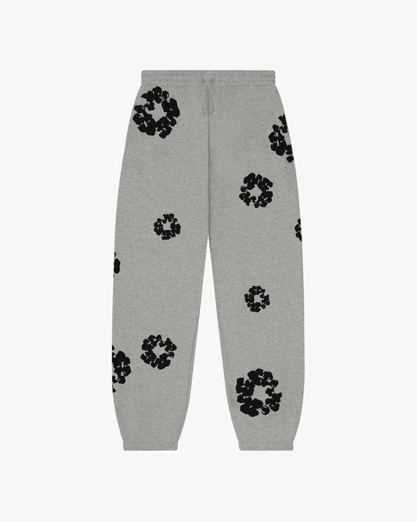 DENIM TEARS - Black Cotton Wreath Sweatpants - (Grey)