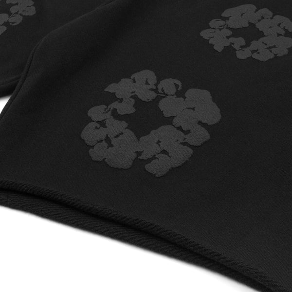 DENIM TEARS - Mono Wreath Sweatshort - (Black)