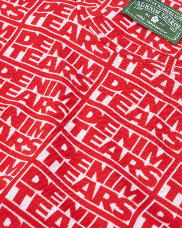 DENIM TEARS - Jacquard Ls Top - (Red)