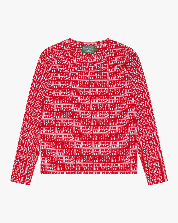 DENIM TEARS - Jacquard Ls Top - (Red)
