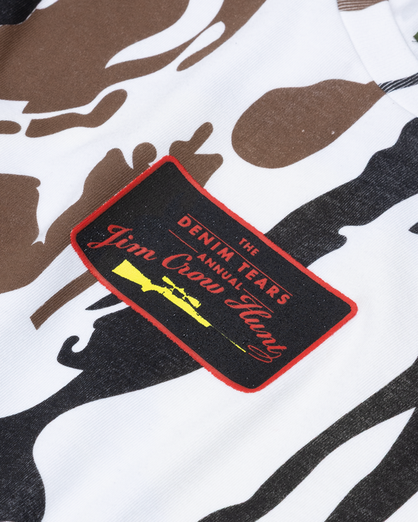 DENIM TEARS - Annual Dt Jim Crow Hunt Tee - (White Camo)