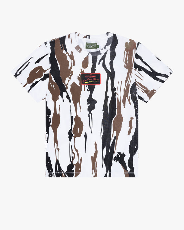 DENIM TEARS - Annual Dt Jim Crow Hunt Tee - (White Camo)