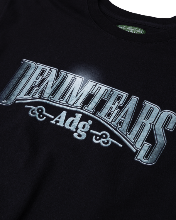 DENIM TEARS - Metal Text Tee - (Black)