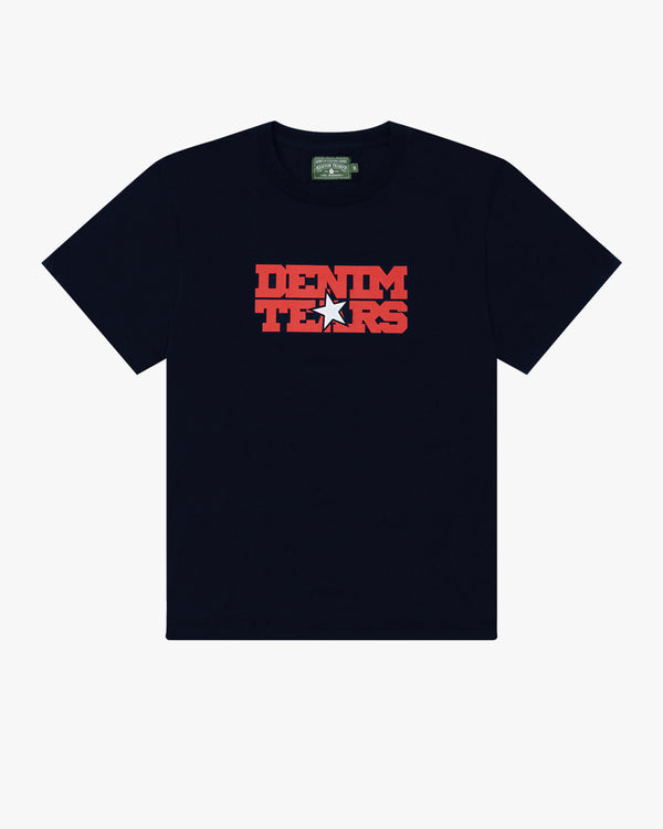 DENIM TEARS - Most Dangerous Tee - (Navy)