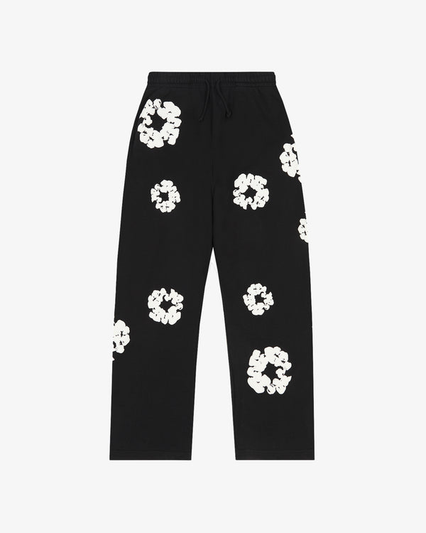 DENIM TEARS - Cotton Wreath Open Hem Sweatpants - (Black)