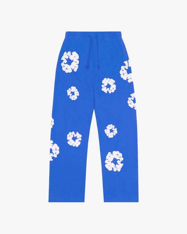 DENIM TEARS - Cotton Wreath Open Hem Sweatpants - (Blue)