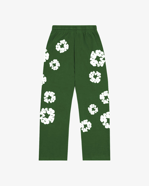 DENIM TEARS - Cotton Wreath Open Hem Sweatpants - (Green)