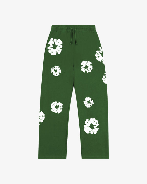 DENIM TEARS - Cotton Wreath Open Hem Sweatpants - (Green)