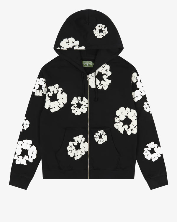 DENIM TEARS - Cotton Wreath Zip Hoodie - (Black)
