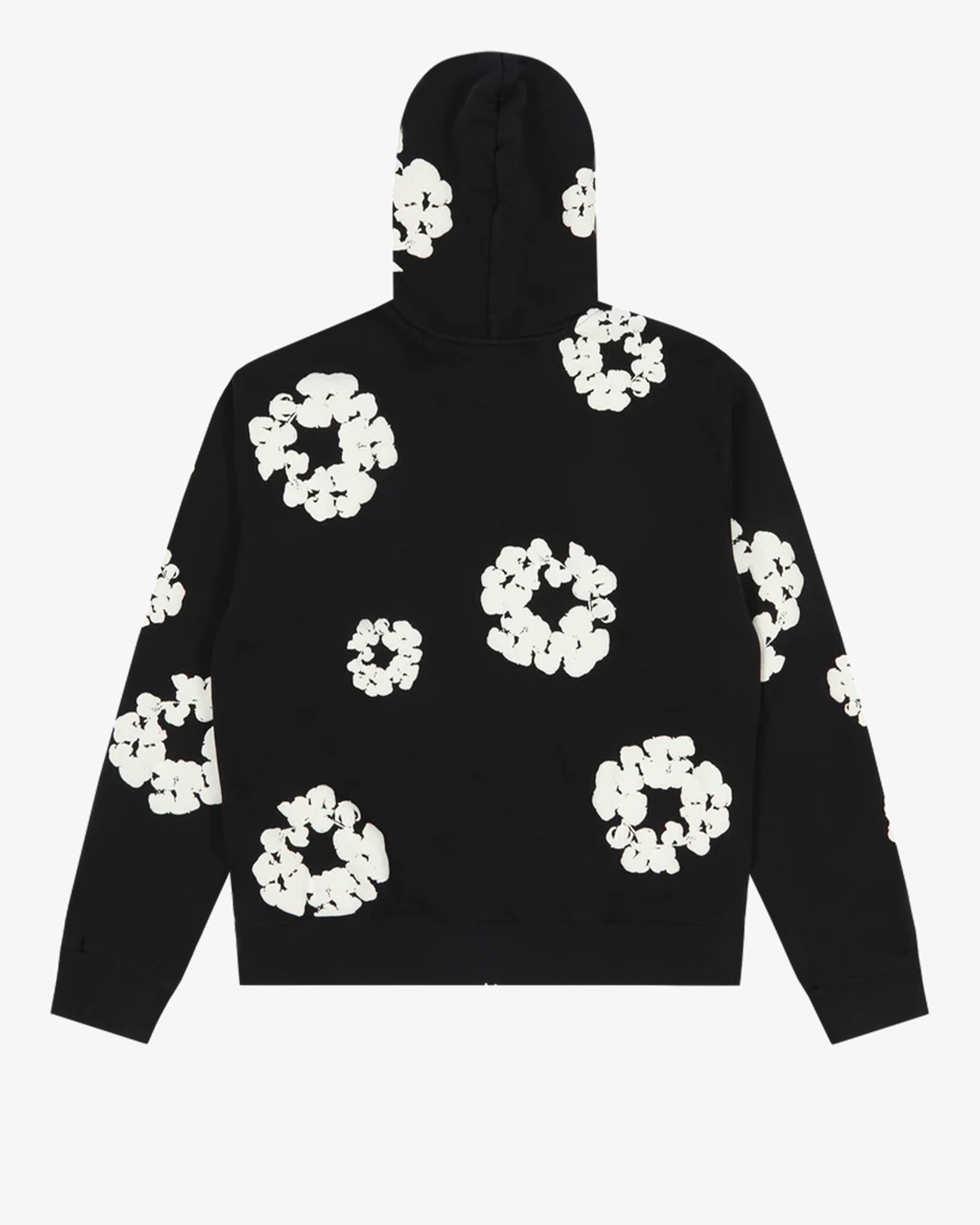 DENIM TEARS: Cotton Wreath Zip Hoodie (Black) | DSMG E-SHOP