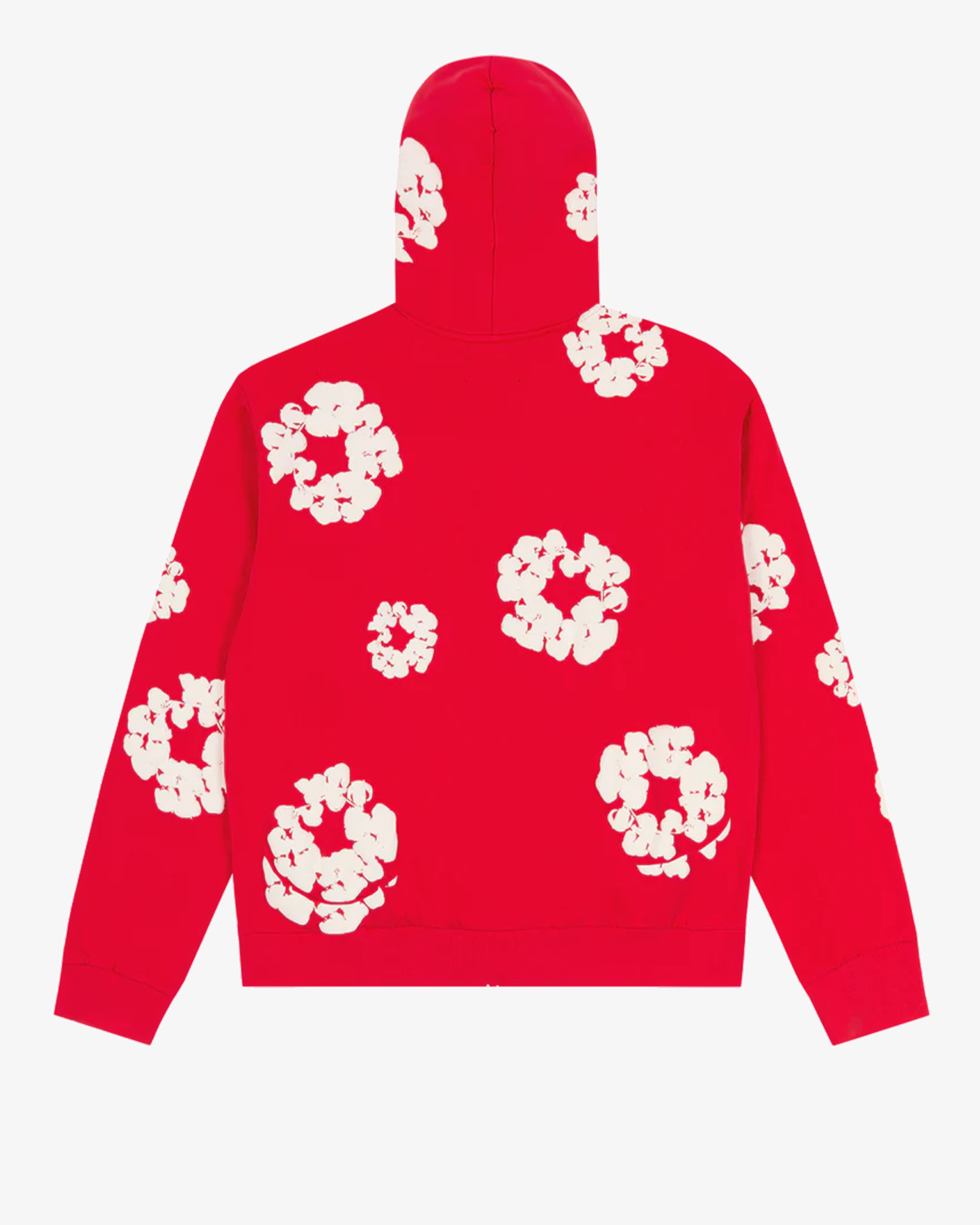 DENIM TEARS: Cotton Wreath Zip Hoodie (Red) | DSMG E-SHOP