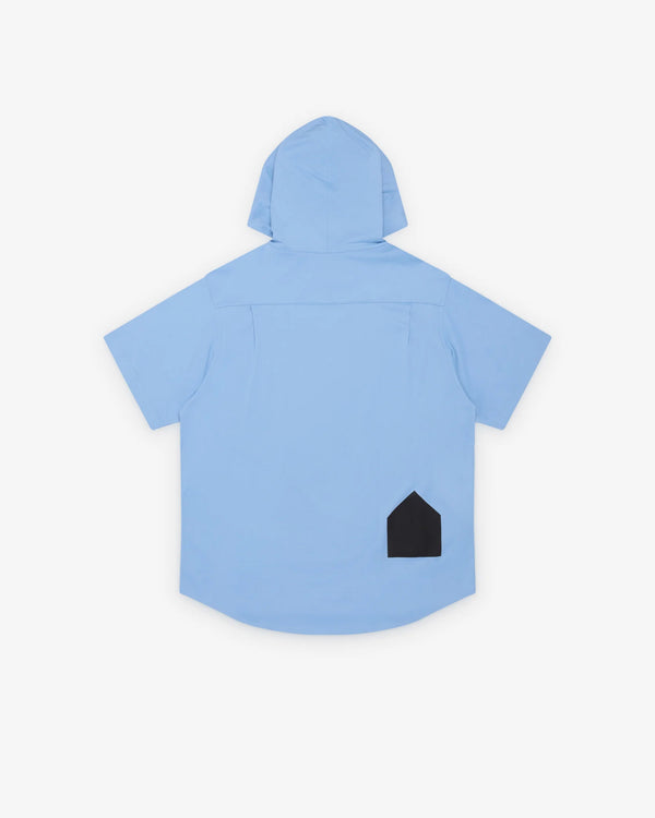 DSM KEI NINOMIYA - Shortsleeve Hooded Shirt Cotton jersey Knit - (Light Blue)