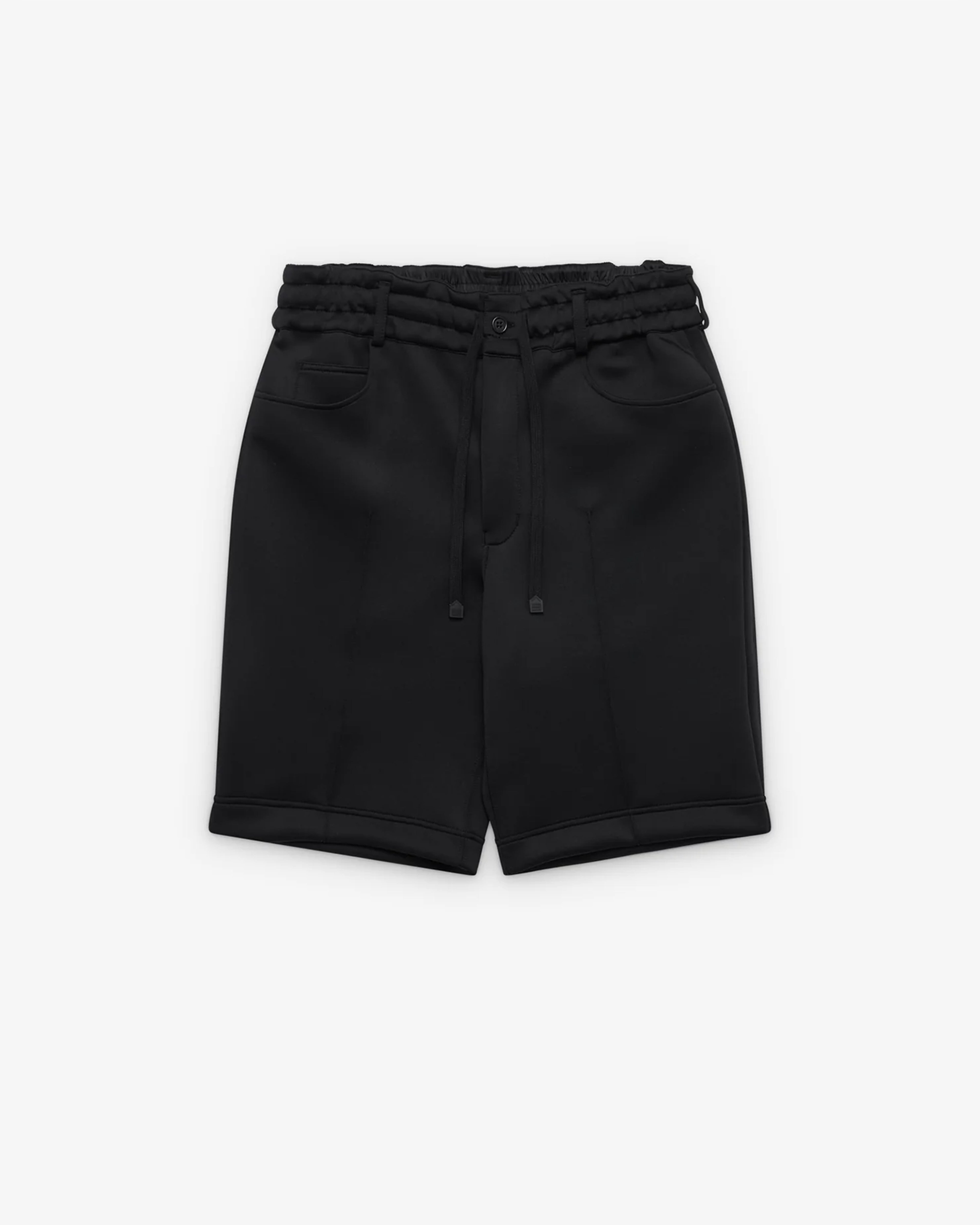 DSM KEI NINOMIYA: Shorts Polyester Double Knit (Black) | DSMG E-SHOP