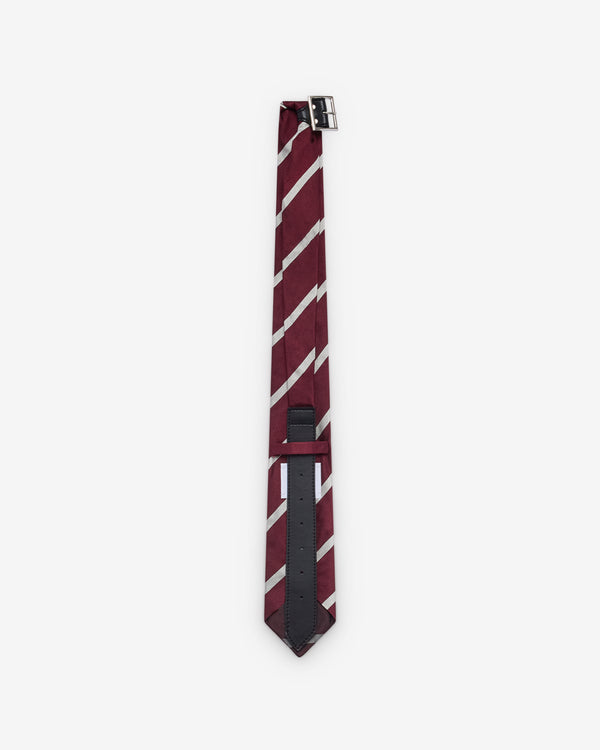 DSM KEI NINOMIYA - Burgundy And Cream Tie Strap C - (Burgundy Cream)