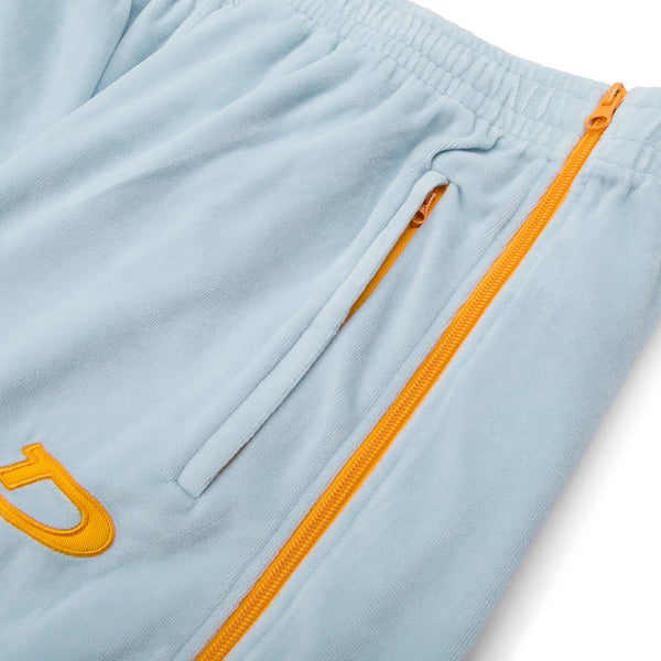 DENIM TEARS - Velour Warmup Track Pants - (Light Blue)