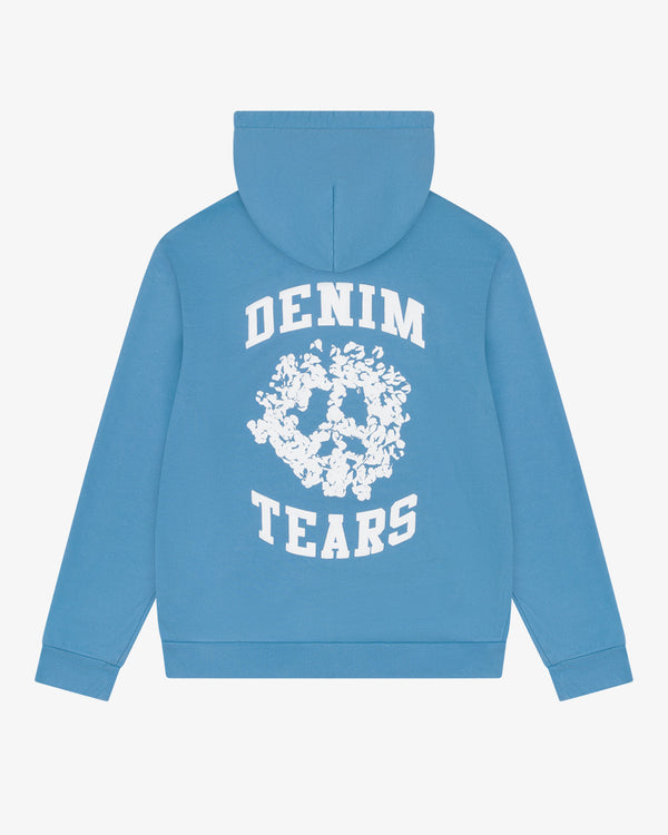 DENIM TEARS - Denim University Zip Hoodie - (Light Blue)