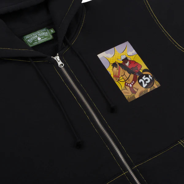 DENIM TEARS - Coin-Operated Horse Zip Hoodie - (Black)