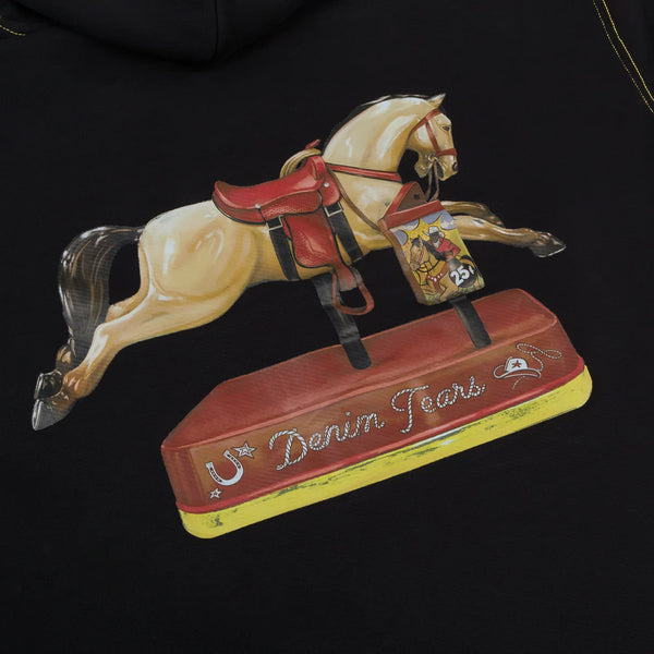DENIM TEARS - Coin-Operated Horse Zip Hoodie - (Black)