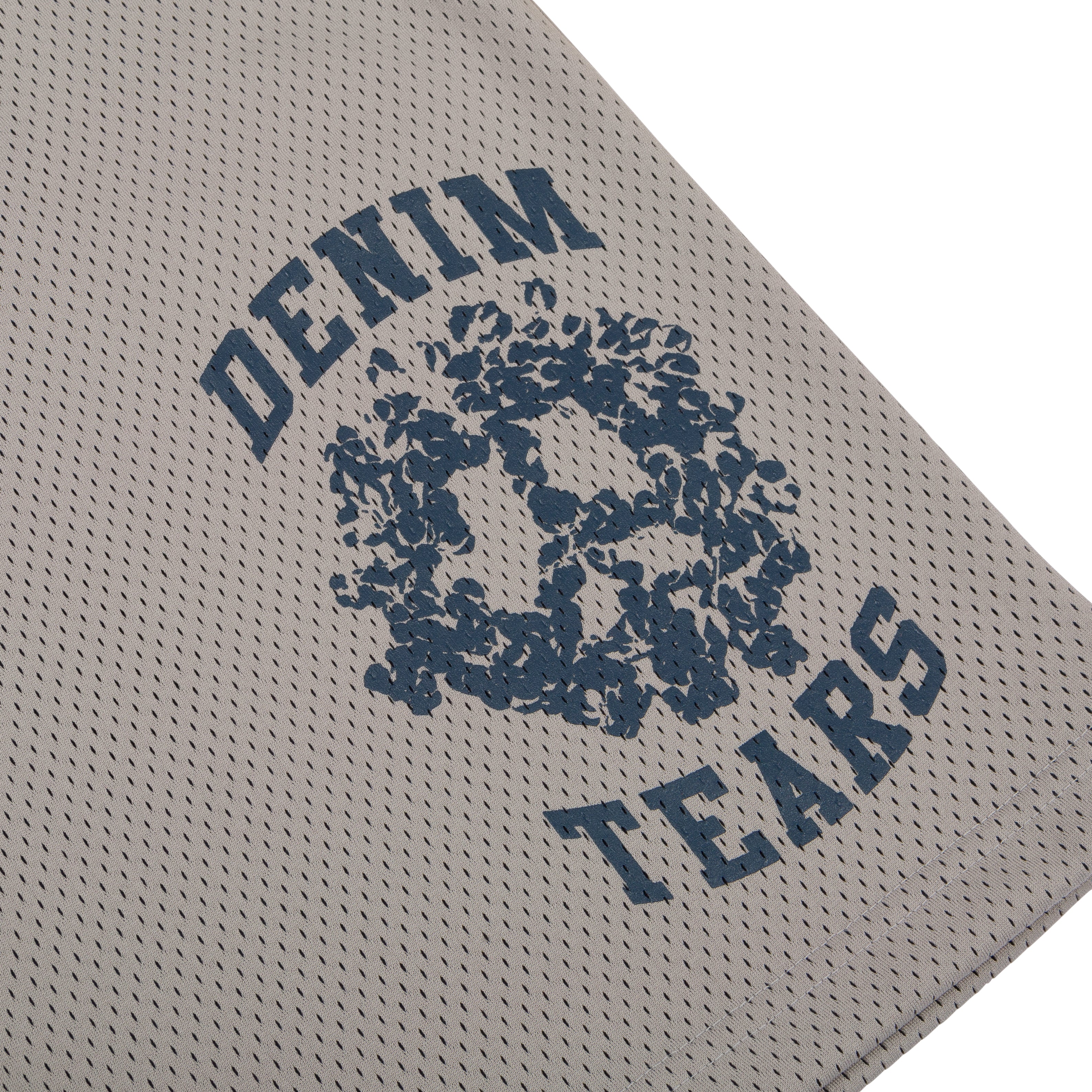 DENIM TEARS: Denim University Mesh Shorts (Grey) | DSMG E-SHOP