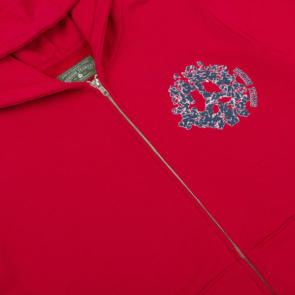 DENIM TEARS - Denim University Zip Hoodie - (Red)