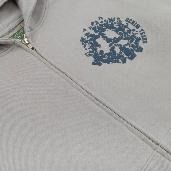DENIM TEARS - Denim University Zip Hoodie - (Grey)