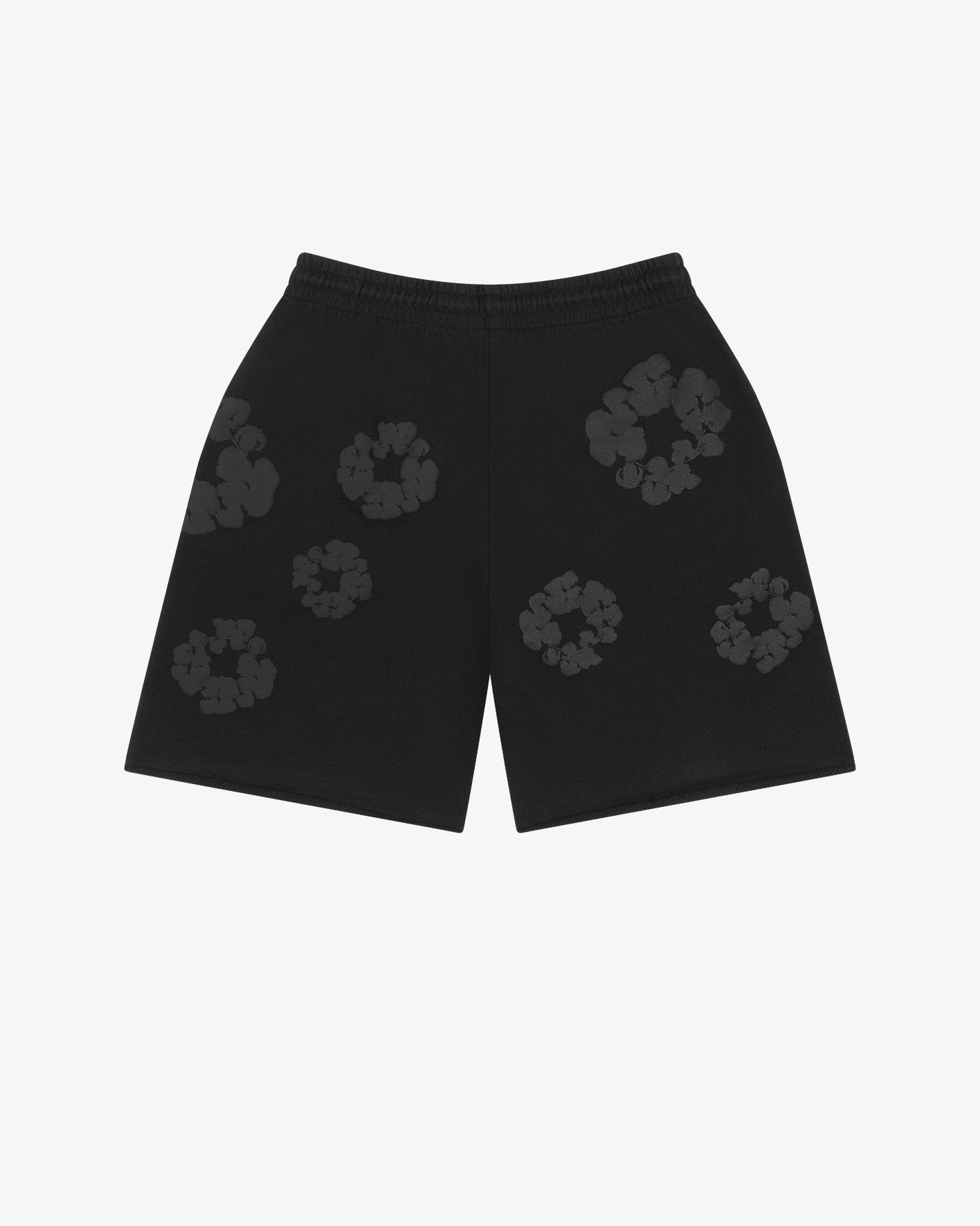 DENIM TEARS ブラック 花柄ショートパンツ Lサイズ メンズ 黒 Denim Tears The Cotton Wreath Jean Shorts Black White