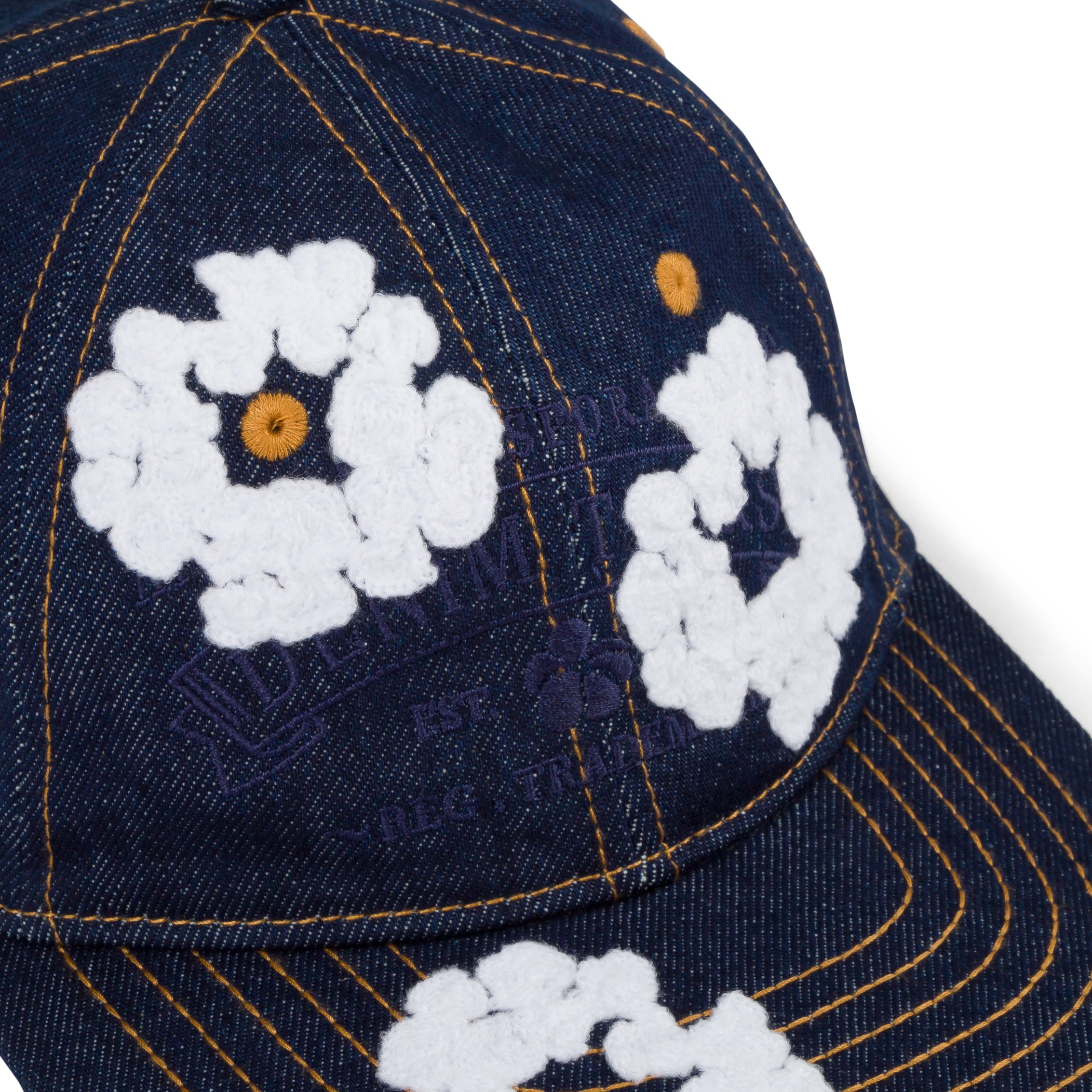 帽子 DENIM TEARS Denim Wreath Cap Black DENIM TEARS - Trucker Cotton Wreath CAP / キャップ (ブラック