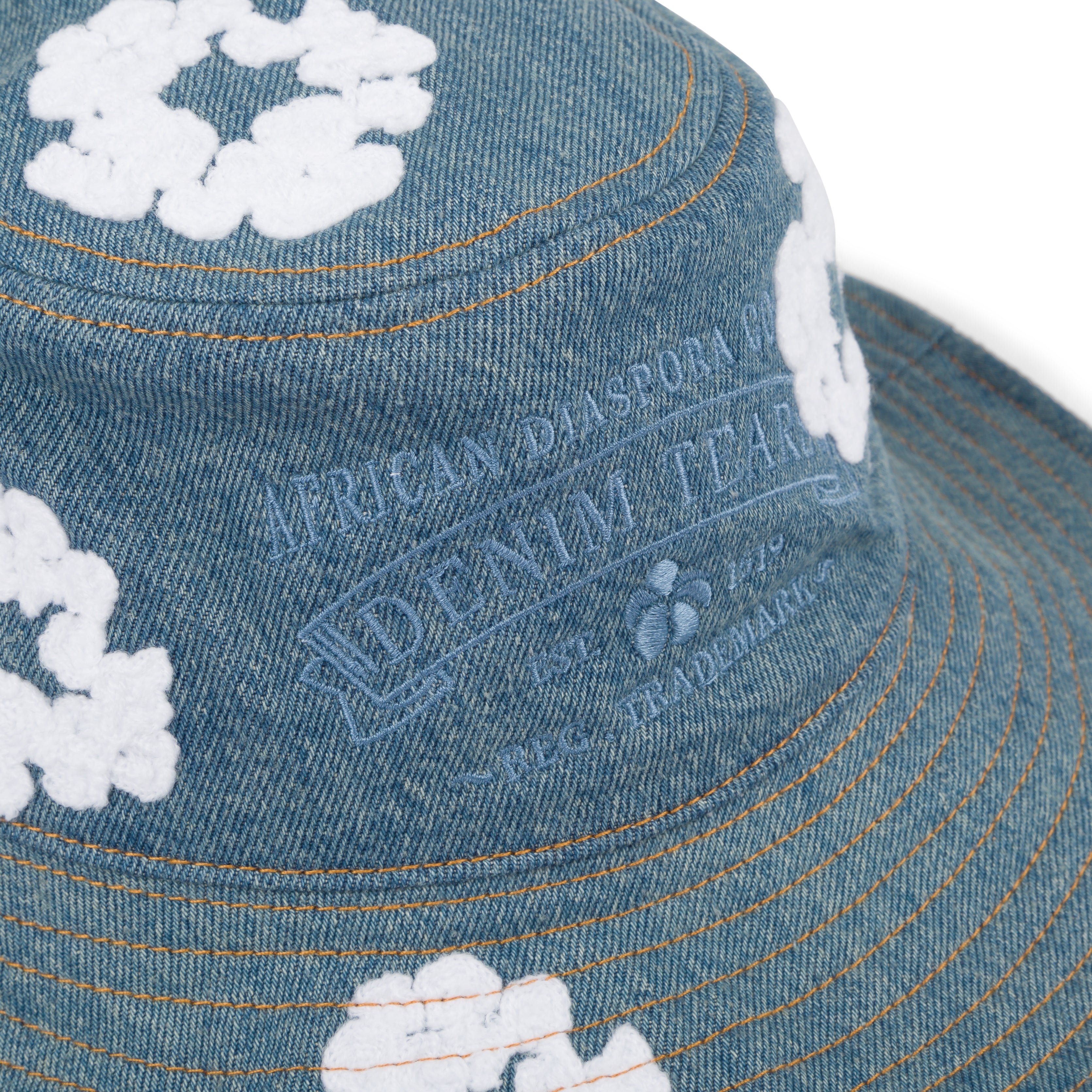 DENIM TEARS: Denim Wreath Bucket Hat (Light Wash) | DSMG E-SHOP