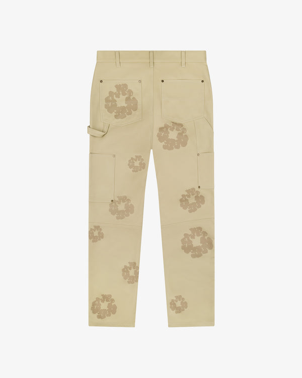 DENIM TEARS - Cotton Wreath Leather Pants - (Beige)