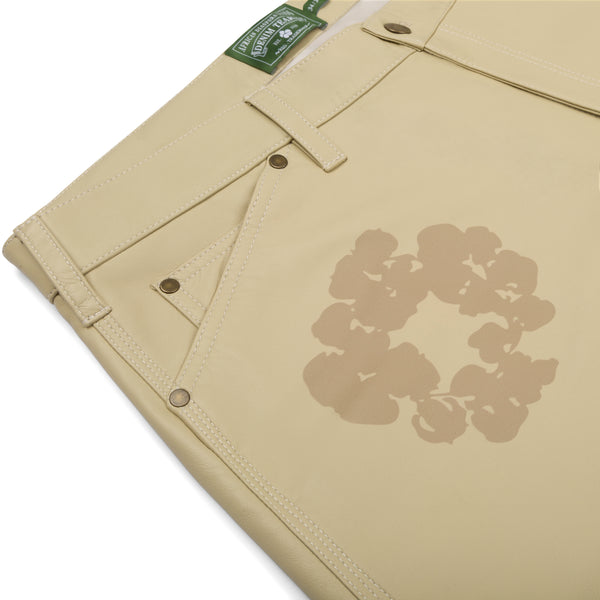 DENIM TEARS - Cotton Wreath Leather Pants - (Beige)