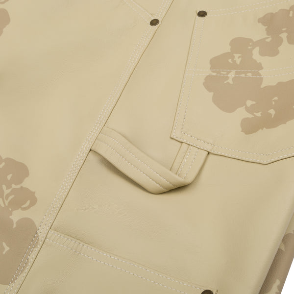 DENIM TEARS - Cotton Wreath Leather Pants - (Beige)