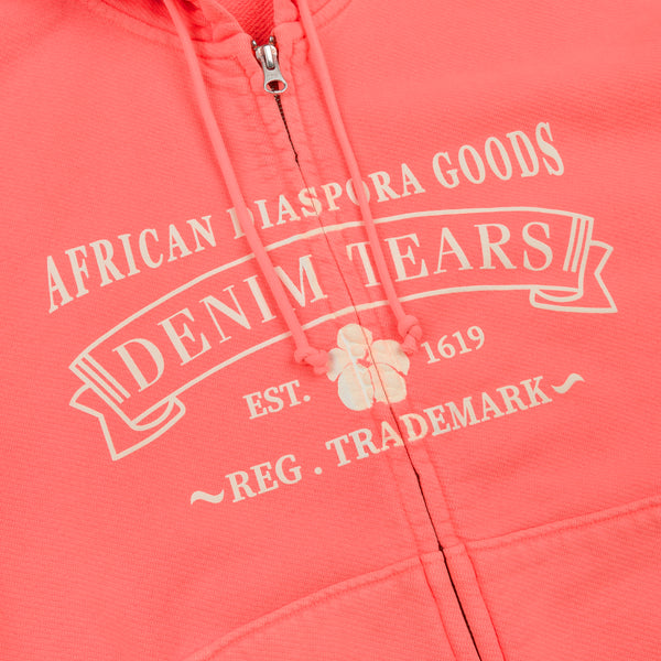 DENIM TEARS - Adg Zip Hoodie Sea Coral - (Sea Cora)