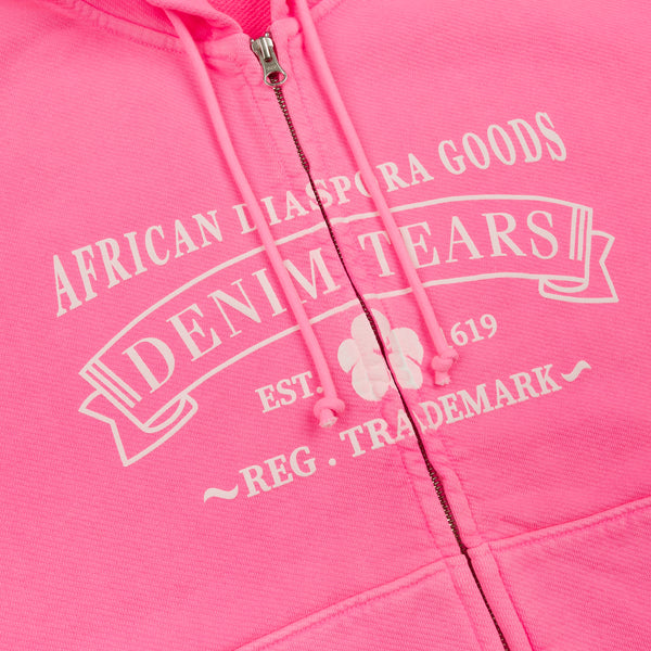 DENIM TEARS - Adg Zip Hoodie Pink - (Pink)