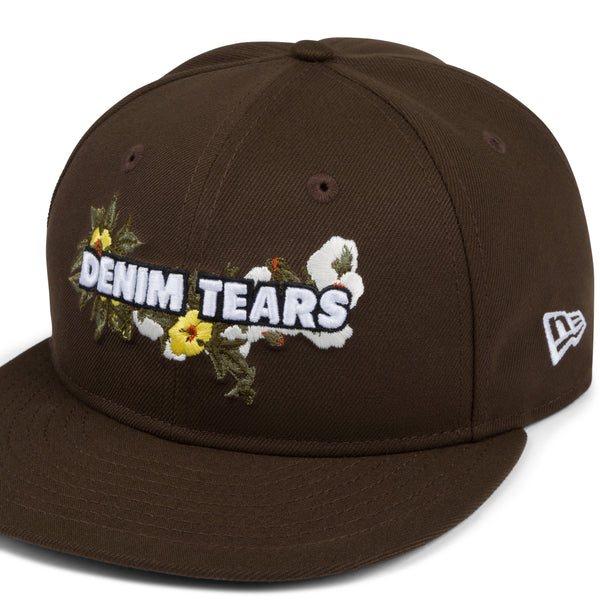 DENIM TEARS - New Era Floral Logo Cap - (Brown)
