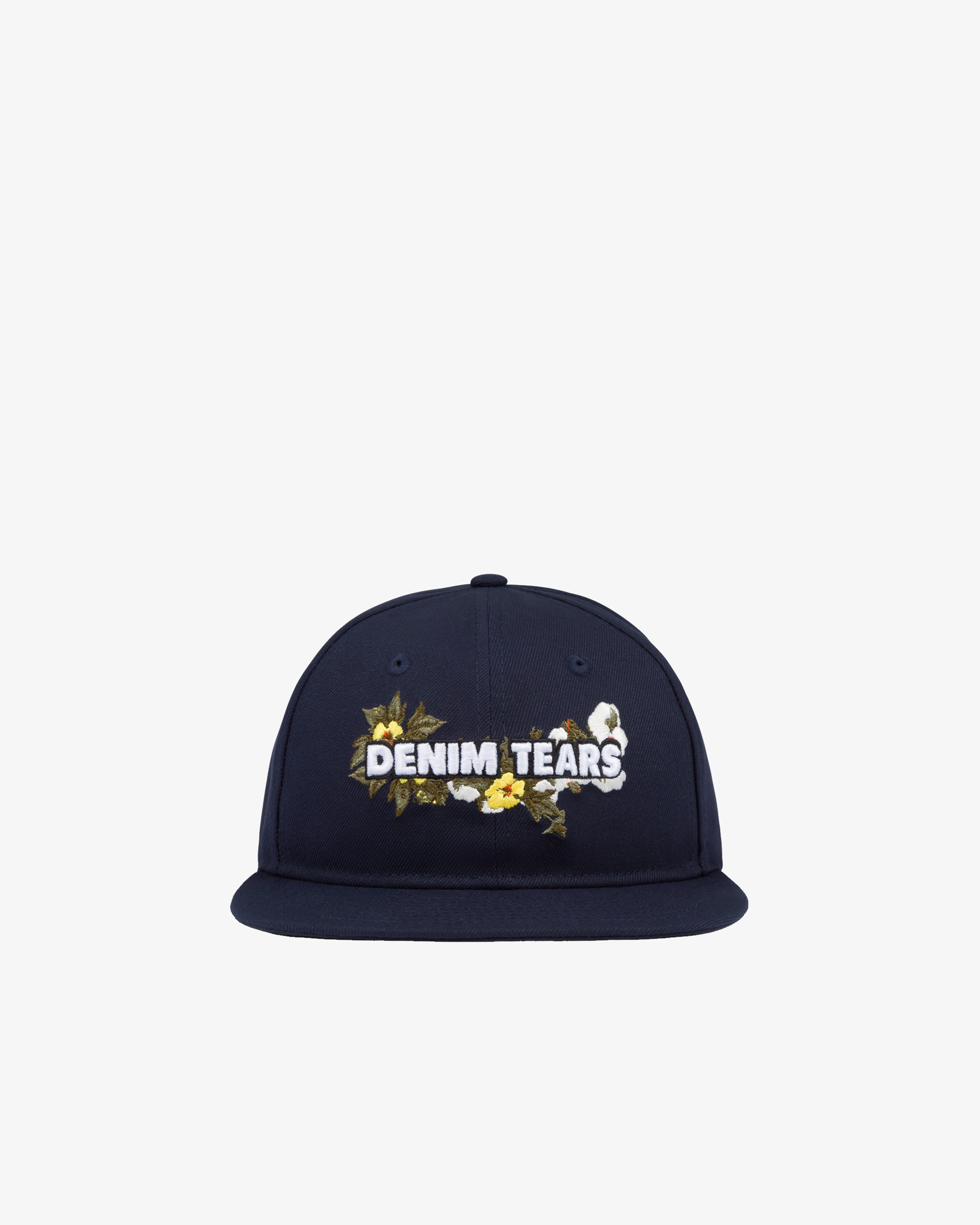 DENIM TEARS: New Era Floral Logo Cap (Navy) | DSMG E-SHOP