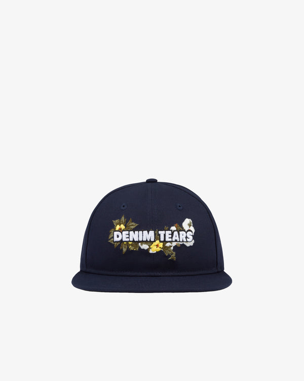 DENIM TEARS - New Era Floral Logo Cap - (Navy)