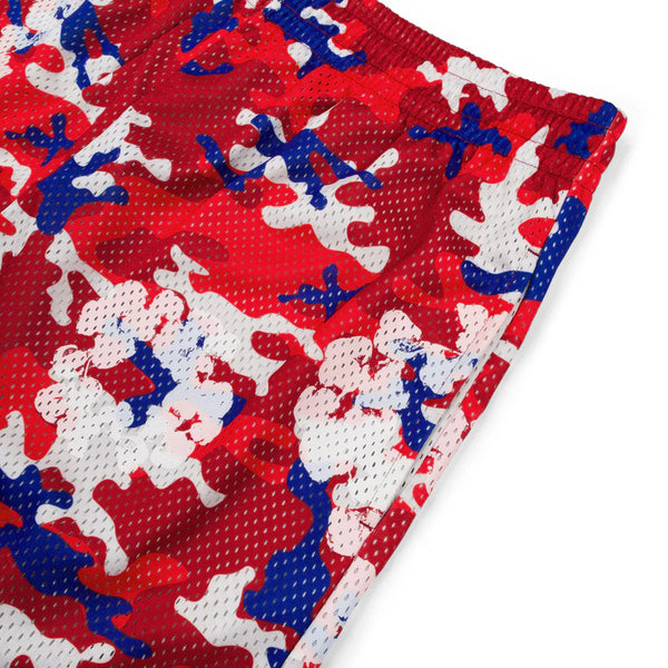DENIM TEARS - Camo Cotton Wreath Mesh Shorts - (Red)